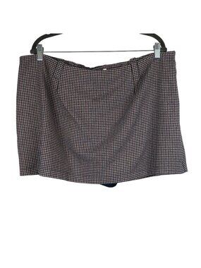 Abercrombie & Fitch XL Houndstooth Mini Skirt Skort Sexy Y2K Dark Academia